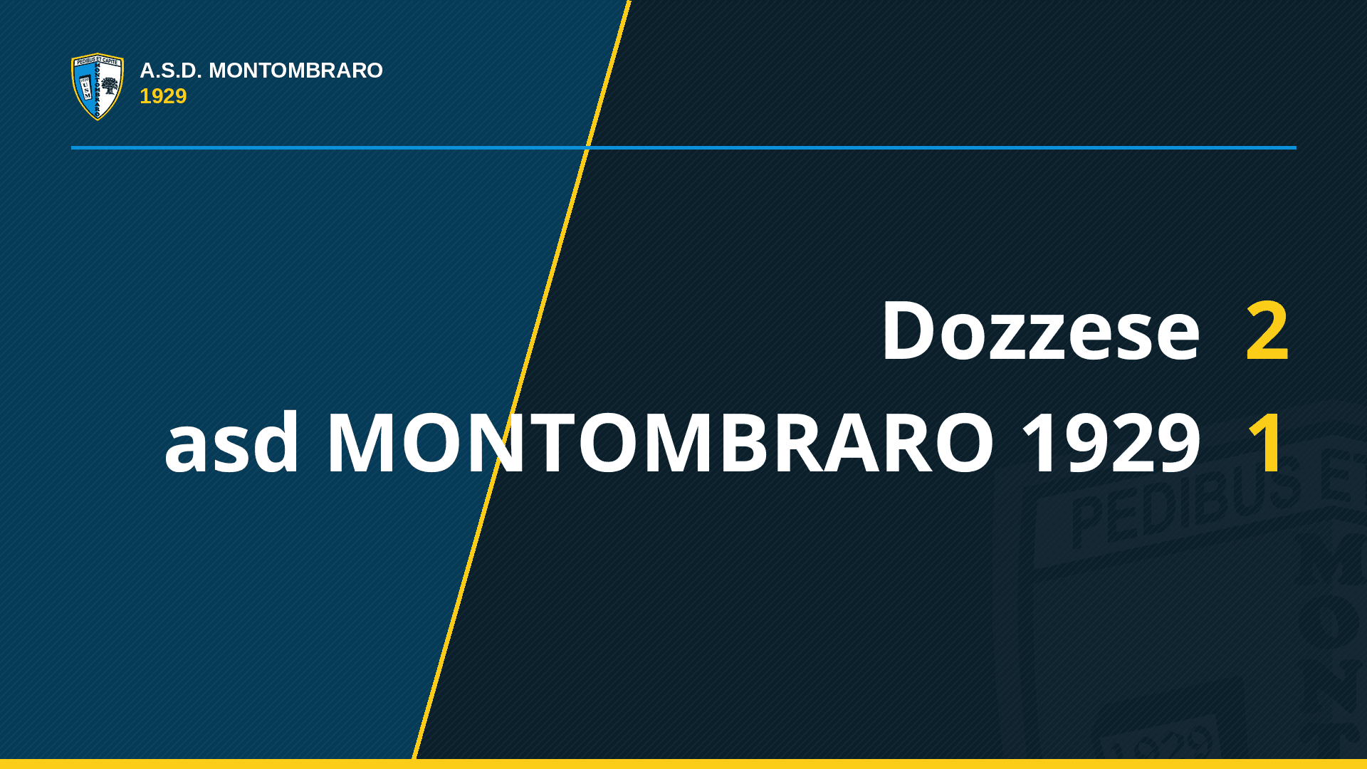 Beffa a Dozza: il lampo di Pavan non basta, il Montombraro cade 2-1