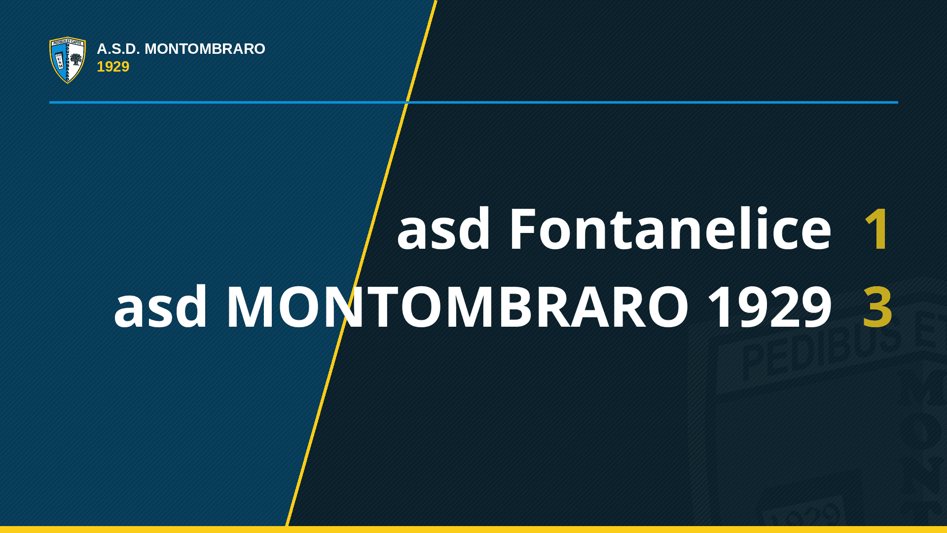 Montombraro, rimonta da tre punti